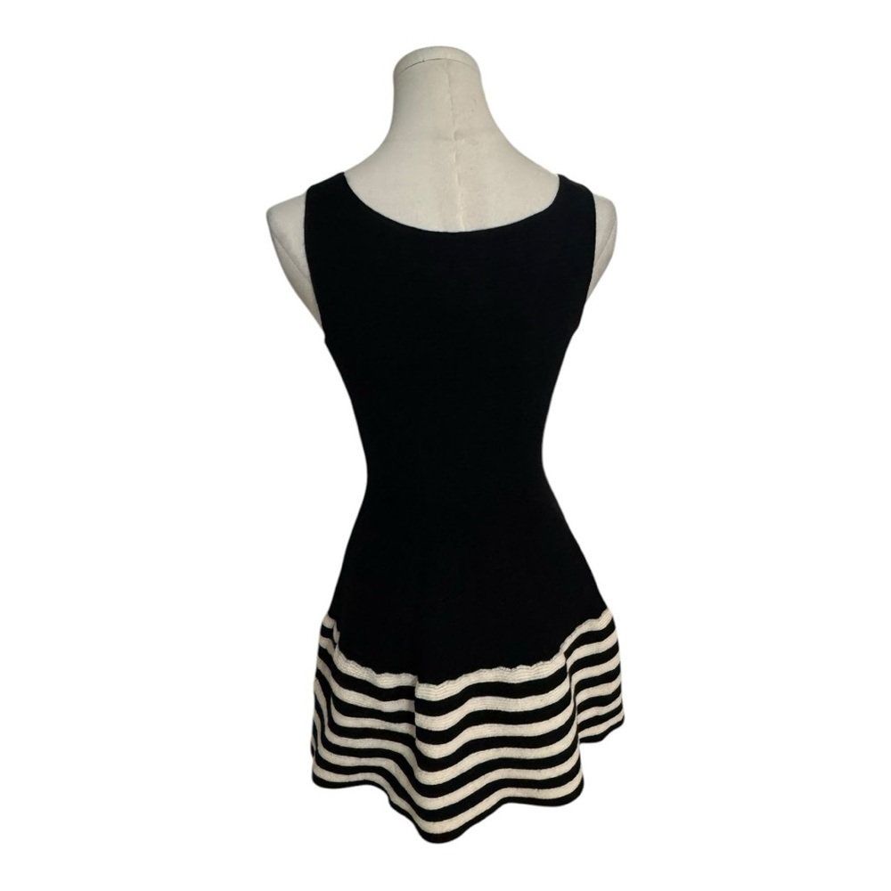 Kate Spade‎ Sandra 100% Wool Ribbed Mini Dress Striped Black White Size XS Party - Picture 5 of 12